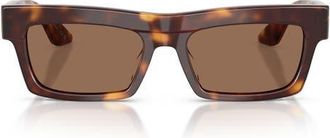 Oliver Peoples x KHAITE 54mm Pillow Sunglasses in Dark Mahogany /Brown at Nordstrom