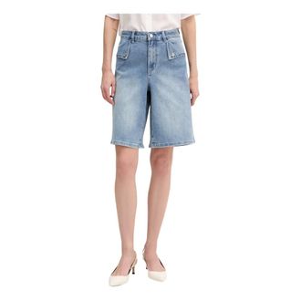 Joseph Ribkoff Korte Broeken, Dames, Blauw, S, Denim, Denim Shorts