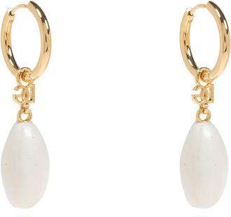 Dolce & Gabbana Enkele oorbel met hanger - Dames - Oorbellen - Geel - ONE Size - Accessoires