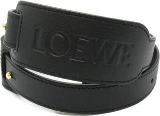 Loewe Pre-owned Accessories, female, Black, Size: ONE SIZE Pre-owned Leather Home-Office