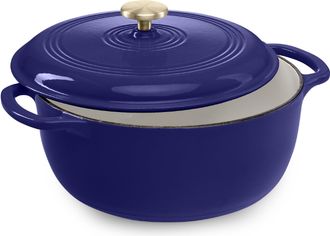 Best Choice Products 7.5 Quart Enamel Cast-Iron Dutch Oven, Heavy-Duty Cookware w/ Dual Handles, Lid