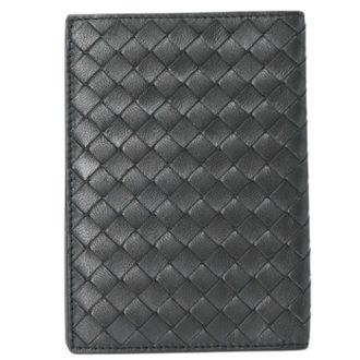 Bottega Veneta Pre-owned Wallets, male, Black, Size: ONE SIZE Pre-owned Intrecciato Passport Cover
