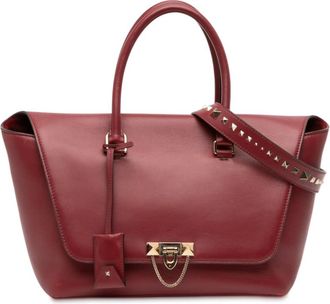 Valentino Pre-owned Valentino Leather Rockstud Demilune Satchel Ladies BL-NA46MIV2