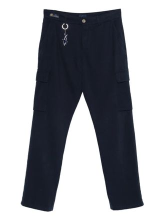 Paul & Shark logo-charm cargo pants - Blue