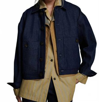 SOEUR Abel Jacket In Navy Blue