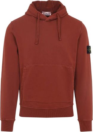 Stone Island Felpa con cappuccio e logo - Arancione