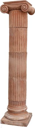 Biscottini International Biscottini - Columna I&oacute;nica En Terracota De Galestro, 100% Made In Italy, Totalmente Hecha A Mano