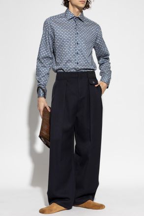 Etro Patterned Shirt, Mens, Blue