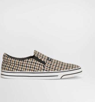 Dolce & Gabbana Dg Sailing Sneakers In Houndstooth Wool - Man Sneakers Multi-colored 41.5