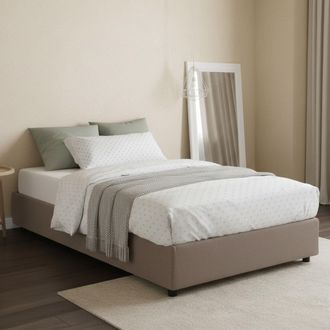 Dmora Dmora - Cama De Plaza Y Media Dlammer, Cama Contenedor Con Revestimiento De Tela, 100% Made In Italy, Apertura Frontal, Adecuado Para Colch&oacute;n Cm 120x1