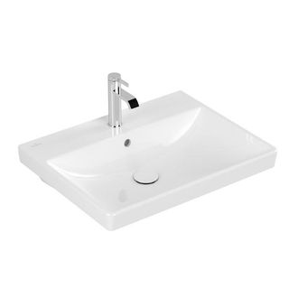 Villeroy & Boch Avento meubelwastafel - 60x47cm - 1 kraangat met overloop wit