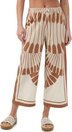 Trina Turk Estella 2 Printed Crop Pant in Poplar/doe at Nordstrom, Size X-Large