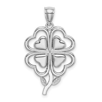 Diamond2Deal 14k Gold 4-Leaf Clover Charm