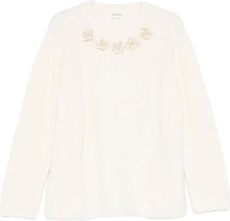 P.A.R.O.S.H. Trui verfraaid met kralen - Beige