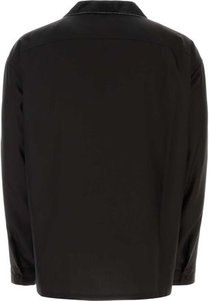 Prada Mens Shirt Black Silk