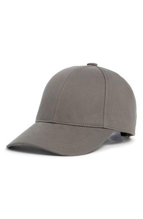Vince Lux Adjustable 6-Panel Cotton Gabardine Baseball Cap in Charcoal at Nordstrom, Size Small
