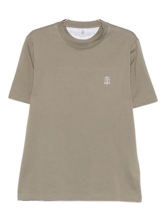 Brunello Cucinelli Logo Cotton T-Shirt-Uomo