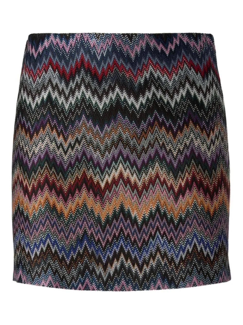 ミニスカート Missoni Black Zig Zag Knit Mini Skirt Missoni Zigzag knitted mini skirt - Women | DS23SH2EBR00O0S413K
