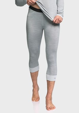 Sch&ouml;ffel Funktionshose SCH&Ouml;FFEL Merino Sport Pants short W, Damen, Gr. L, Normalgr&ouml;ssen, grau (9645, grau), Oberstoff : 43% Lyocell 34% Wolle 23% Nylon, Hosen 