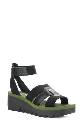 FLY London Yory Ankle Strap Sandal in Smog at Nordstrom, Size 10-10.5Us