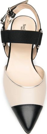Nero Giardini Womens Bicolor Cap Toe Slingback Flats In Multi