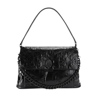 Kurt Geiger Celia XL Schoudertas - Dames - Tassen - Zwart - Maat: ONE Size Leer