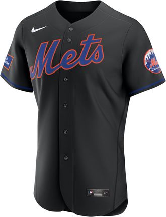 Nike New York Mets Nike Mens MLB Authentic Jersey in Black | 8900NMA1NME-38L