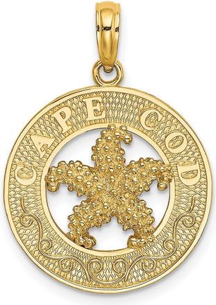 Diamond2Deal 14k Yellow Gold CAPE COD Starfish Charm