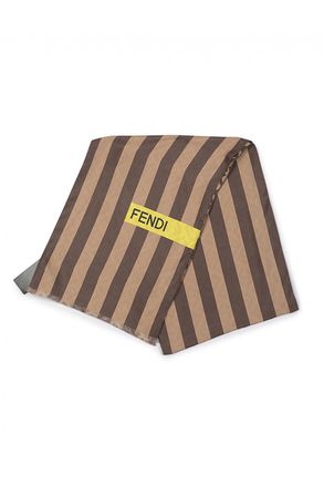 Fendi WOVEN LOGO SCARF colour: BLACK
