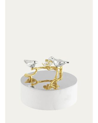 Michael Aram Lovebirds Silver & Gold Trinket Box