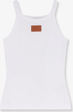 Fendi Canotta a costine in cotone stretch - FENDI - gender_Woman