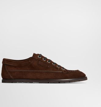 Dolce & Gabbana Split Calfskin Derby Shoes - Man Lace-ups Brown 42.5