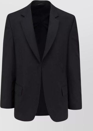Balenciaga wool blazer with peak lapel and flap pockets
