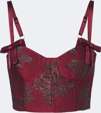 Rebecca Vallance Waverly floral cloqu&eacute; bustier top