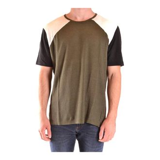 Paolo Pecora Tops, Heren, Groen, L, T-shirt