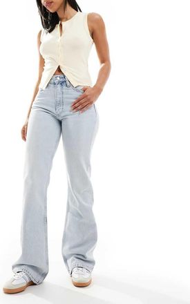 Calvin Klein Jeans Jeans bootcut a zampa lavaggio chiaro-Blu