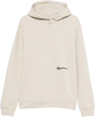 Karl Lagerfeld Hoodies, male, Beige, Size: M Felpa