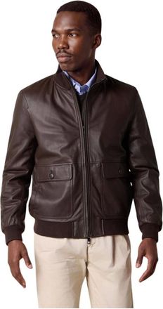 Brooks Brothers Bomber con collo in maglia - - Jackets - Uomo - Marrone - L