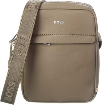 HUGO BOSS Zair NS Zip Leather Reporter Bag