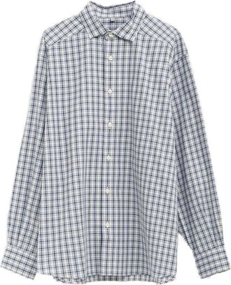 BASERANGE Camicia Claude a quadri - Blu