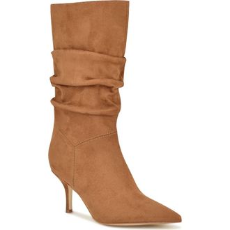 Nine West Mycki Slouch Boot in Dark Natural at Nordstrom, Size 9