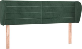 vidaXL Cabecero De Terciopelo Verde Oscuro 147x23x78/88 Cm Vidaxl