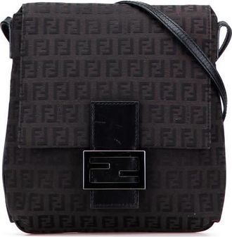 Fendi Pre-owned Fendi Zucchino Canvas Crossbody 2288 8BT075 JQ5 068