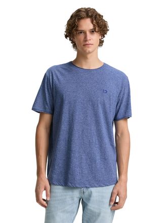 Tom Tailor Denim T-Shirt TOM TAILOR DENIM, Herren, Gr. S, blau (sodalite blau), Jersey, Obermaterial: 50% Baumwolle, 50% Polyester, regular fit taillenbedeckt, Rundhal