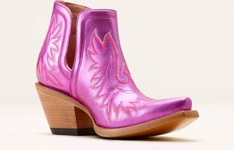 Ariat Womens Dixon X Toe Western Bootie In Electric Raspberry Pink