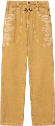 Isabel Marant Elna Jeans - Dames - Regular Fit Jeans - Geel - S - Katoen - Jeans