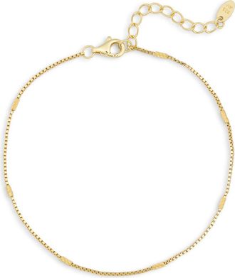 Argento Vivo Bar Station Chain Bracelet in Gold at Nordstrom Rack