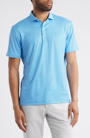 Johnnie-O Tundra Microprint Featherweight Performance Polo in Haze at Nordstrom, Size Xx-Large