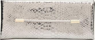 Tom Ford Ava Snake-Embossed Printed Leather Clutch