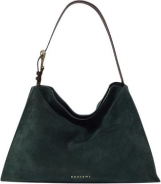 Orciani Trinity M - Dames - Schoudertassen - Groen - ONE Size - Leer - Tassen